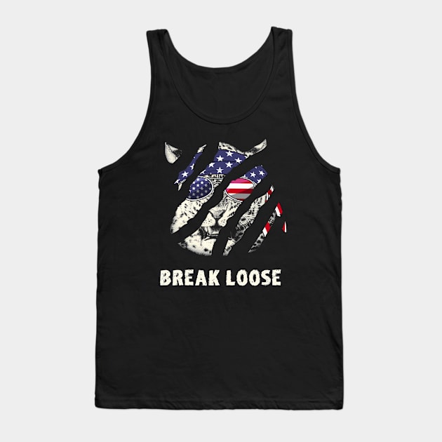 Leopard in Patriotic US Regalia for Bikers Tank Top by scotch